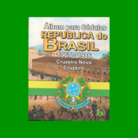 ÁLBUM VACIO PARA BILLETES DE LA REPUBLICA DE BRASIL, AÑOS 1967-1986, CRUZEIRO NOVO - CRUZEIRO, ESTADO NUEVO.-
