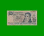 PESOS LEY 18.188 $5,00, BOT 2328, AÑO 1974, ESTADO BUENO.-