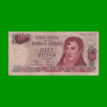 PESOS LEY 18.188 $10,00, BOT 2343, AÑO 1972, ESTADO BUENO.-