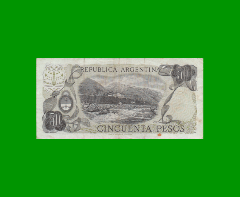 PESOS LEY 18.188 $50,00, BOT 2376, AÑO 1976, ESTADO MUY BUENO- .- - Imagen 2