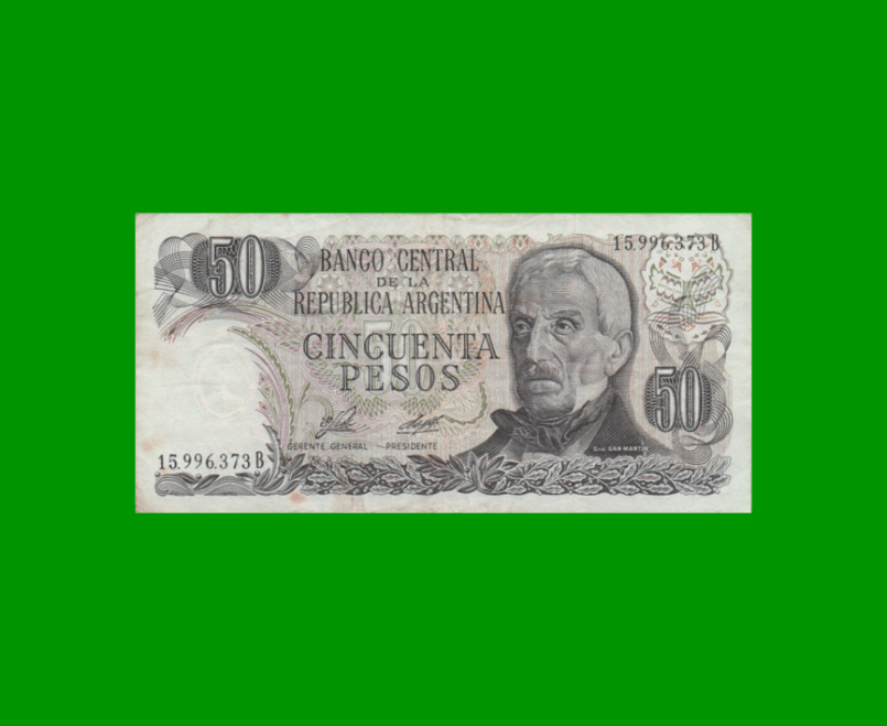 PESOS LEY 18.188 $50,00, BOT 2376, AÑO 1976, ESTADO MUY BUENO- .-