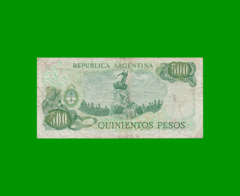 PESOS LEY 18.188 $500,00, BOT 2421, AÑO 1977, ESTADO MUY BUENO- .- - Imagen 2