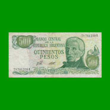 PESOS LEY 18.188 $500,00, BOT 2421, AÑO 1977, ESTADO MUY BUENO- .-