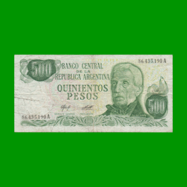 PESOS LEY 18.188 $500,00, BOT 2423, AÑO 1978, ESTADO BUENO+.-