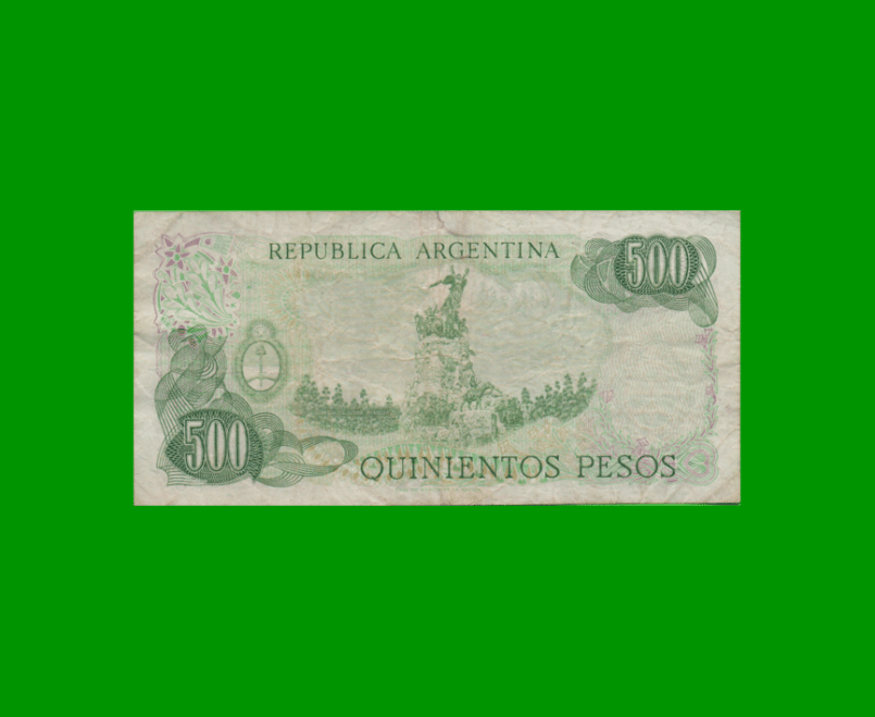 PESOS LEY 18.188 $500,00, BOT 2428b, AÑO 1979, ESTADO BUENO+ .- - Imagen 2