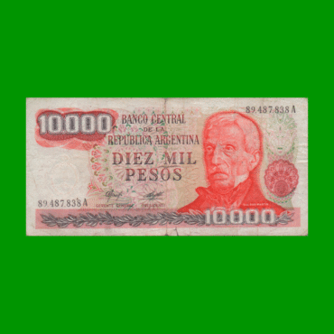 PESOS LEY 18.188 $10.000,00, BOT 2481, AÑO 1977, ESTADO BUENO.-