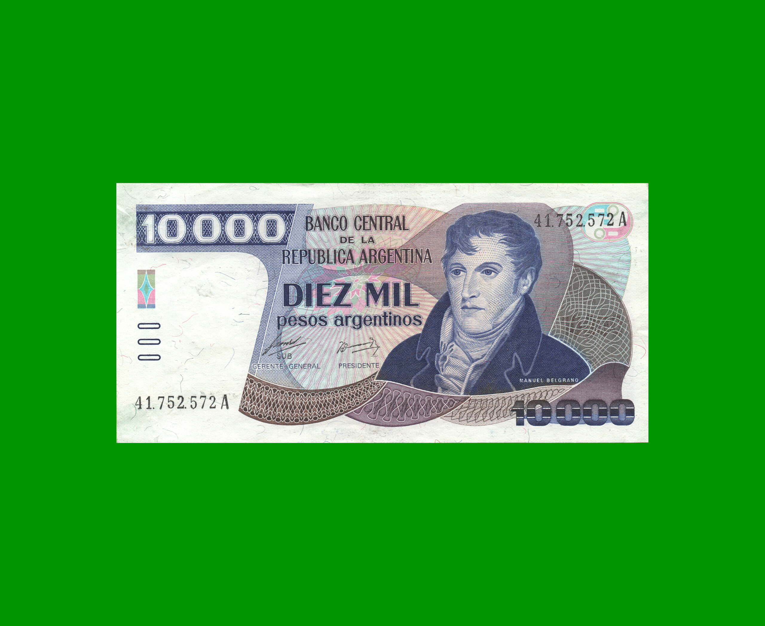 PESOS ARGENTINOS $10.000,00, BOT 2641, AÑO 1985, ESTADO EXCELENTE- .-