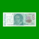 BILLETE DE AUSTRALES, 1 AUSTRAL, BOT 2804, AÑO 1986, ESTADO EXCELENTE.-