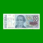 BILLETE DE AUSTRALES, 10 AUSTRALES, BOT 2821, AÑO 1987, ESTADO EXCELENTE.-