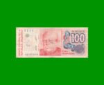 BILLETE DE AUSTRALES, 100 AUSTRALES, BOT 2835, AÑO 1985, ESTADO BUENO- .-