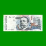 BILLETE DE AUSTRALES, 10.000 AUSTRALES, BOT 2878, AÑO 1989, ESTADO MUY BUENO+ .-