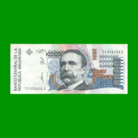 BILLETE DE AUSTRALES, 10.000 AUSTRALES, BOT 2878, AÑO 1989, ESTADO MUY BUENO+ .-