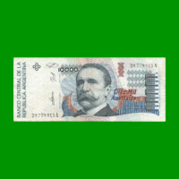 BILLETE DE AUSTRALES, 10.000 AUSTRALES, BOT 2878, AÑO 1989, ESTADO MUY BUENO- .-