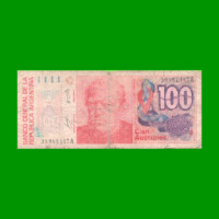 BILLETE DE AUSTRALES, 100 AUSTRALES, BOT 2836, AÑO 1986, ESTADO BUENO- .-