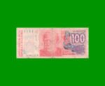 BILLETE DE AUSTRALES, 100 AUSTRALES, BOT 2836, AÑO 1986, ESTADO BUENO- .-