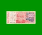 BILLETE DE AUSTRALES, 100 AUSTRALES, BOT 2839, AÑO 1987, ESTADO BUENO- .-