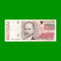 BILLETE DE AUSTRALES, 5.000 AUSTRALES, BOT 2866, AÑO 1989, ESTADO MUY BUENO- .-