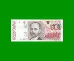 BILLETE DE AUSTRALES, 5.000 AUSTRALES, BOT 2870, AÑO 1990, ESTADO EXCELENTE.-