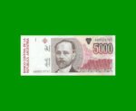 BILLETE DE AUSTRALES, 5.000 AUSTRALES, BOT 2871, AÑO 1991, ESTADO EXCELENTE.-