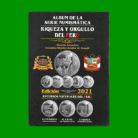 ALBUM VACIO DE PERU PARA MONEDAS SERIE RIQUEZA Y ORGULLO, EDICION AÑO 2018, 2019 Y 2021, ESTADO NUEVO.-