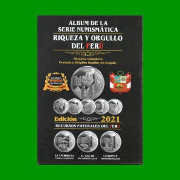 ALBUM VACIO DE PERU PARA MONEDAS SERIE RIQUEZA Y ORGULLO, EDICION AÑO 2018, 2019 Y 2021, ESTADO NUEVO.-