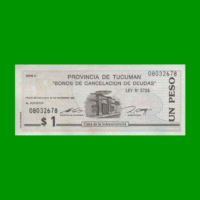 BONO DE TUCUMAN $ 1,00, EC 432, AÑO 1993, ESTADO EXCELENTE.-