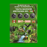 ALBUM VACIO DE PERU PARA MONEDAS SERIE FAUNA AMENAZADA, AÑOS 2017/2020, ESTADO NUEVO.-