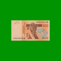 BILLETE DE AFRICA DEL OESTE FRANCESA - SENEGAL 500 FRANCOS, PICK 719K, ESTADO SIN CIRCULAR.-