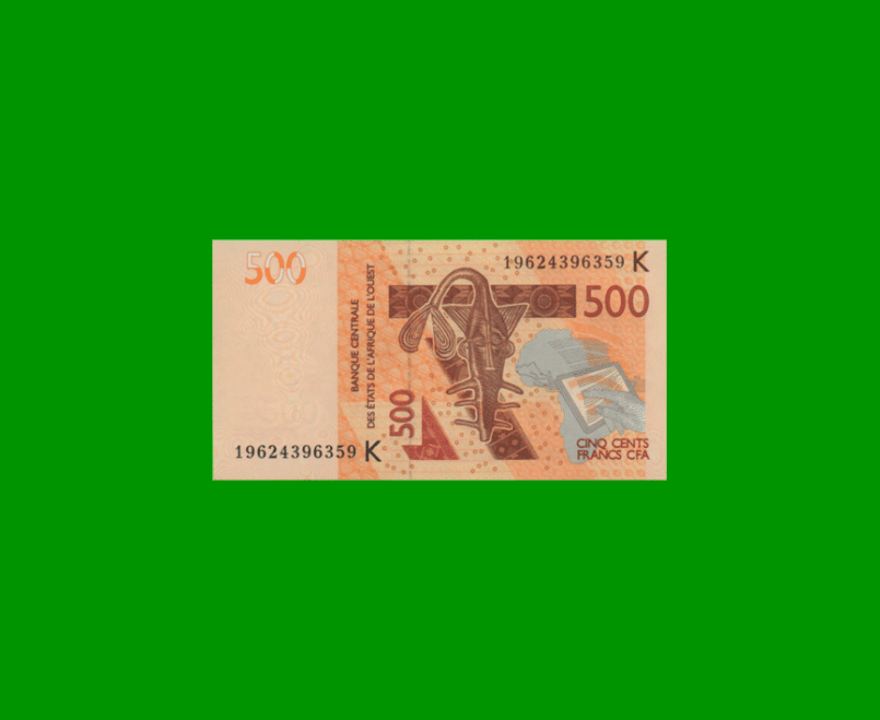 BILLETE DE AFRICA DEL OESTE FRANCESA - SENEGAL 500 FRANCOS, PICK 719K, ESTADO SIN CIRCULAR.-