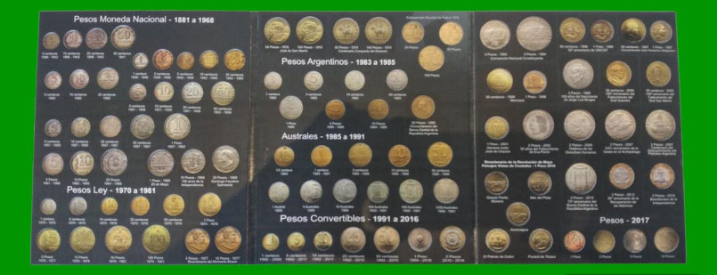 ALBUM VACIO PARA MONEDAS DE ARGENTINA, EXCELENTE CALIDAD, ESTADO NUEVO.- - Imagen 3