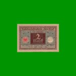 BILLETE DE ALEMANIA 2 MARCOS, PICK 60, AÑO 1920, ESTADO SIN CIRCULAR.-