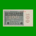 BILLETE DE ALEMANIA 100.000.000 MARCOS, PICK 107, AÑO 1923, ESTADO SIN CIRCULAR .-