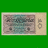 BILLETE DE ALEMANIA 10 MILLARDEN (10 MILLONES), PICK 116a, AÑO 1923, ESTADO EXCELENTE+.-