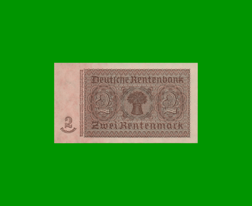 BILLETE DE ALEMANIA 2 RENTENMARK, PICK 174b, ESTADO SIN CIRCULAR.- - Imagen 2