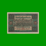 BILLETE DE ALEMANIA 10 MARCOS, PICK 67a, AÑO 1920, ESTADO SIN CIRCULAR .-