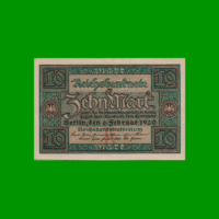 BILLETE DE ALEMANIA 10 MARCOS, PICK 67a, AÑO 1920, ESTADO SIN CIRCULAR .-