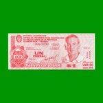 BILLETE DE ARGENTINA,PROVINCIA DE ENTRE RIOS 1 PESO, "ALIANZA CON LA UCR", PUBLICITARIO FANTASIA, ESTADO SIN CIRCULAR .-