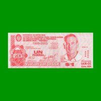 BILLETE DE ARGENTINA,PROVINCIA DE ENTRE RIOS 1 PESO, "ALIANZA CON LA UCR", PUBLICITARIO FANTASIA, ESTADO SIN CIRCULAR .-