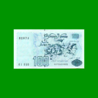 BILLETE DE ARGELIA 100 DINARES, PICK 137, AÑO 1992/1996 ESTADO SIN CIRCULAR.-
