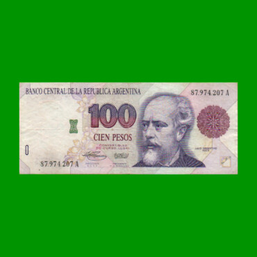 PESOS CONVERTIBLES 1er DISEÑO $100,00, BOT 3075, AÑO 1993, ESTADO MUY BUENO - .