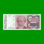 BILLETE DE AUSTRALES, 1.000 AUSTRALES, BOT 2854a, AÑO 1989, ESTADO SIN CIRCULAR.-