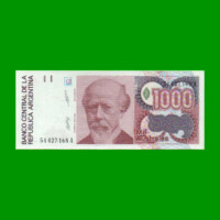 BILLETE DE AUSTRALES, 1.000 AUSTRALES, BOT 2854a, AÑO 1989, ESTADO SIN CIRCULAR.-
