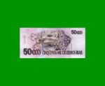 BILLETE DE BRASIL 50.000 CRUZEIROS, BAHIANA, PICK 242, AÑO 1994, ESTADO EXCELENTE +.- - Imagen 2