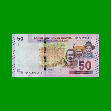 BILLETE DE BOLIVIA 50 BOLIVIANOS, PICK NEW, AÑO 1986 (2018), ESTADO SIN CIRCULAR.-