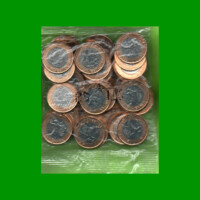 BOLSA DE (50) MONEDAS DE BRASIL, 1 REAL, AÑO 2015, CONMEMORATIVA VOLEY, ESTADO NUEVAS.-