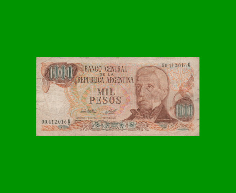 PESOS LEY 18.188, $1.000, BOT 2452, AÑO 1980, MUY BUENO- .-