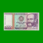 BILLETE DE PERU 5.000 INTIS, PICK 137, AÑO 1988, ESTADO SIN CIRCILAR.-
