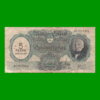 MONEDA NACIONAL $500,00 RESELLADO A $5,00 PESOS LEY 18.188, BOT 2209, AÑO 1969, ESTADO BUENO+ .-
