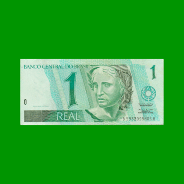 BILLETE DE BRASIL 1 REAL, PICK 243Ae, AÑO 1999, ESTADO SIN CIRCULAR .-