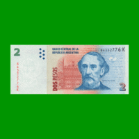 PESOS CONVERTIBLES 2do DISEÑO $2,00, BOT 3240, AÑO 2013, ESTADO EXCELENTE- .-